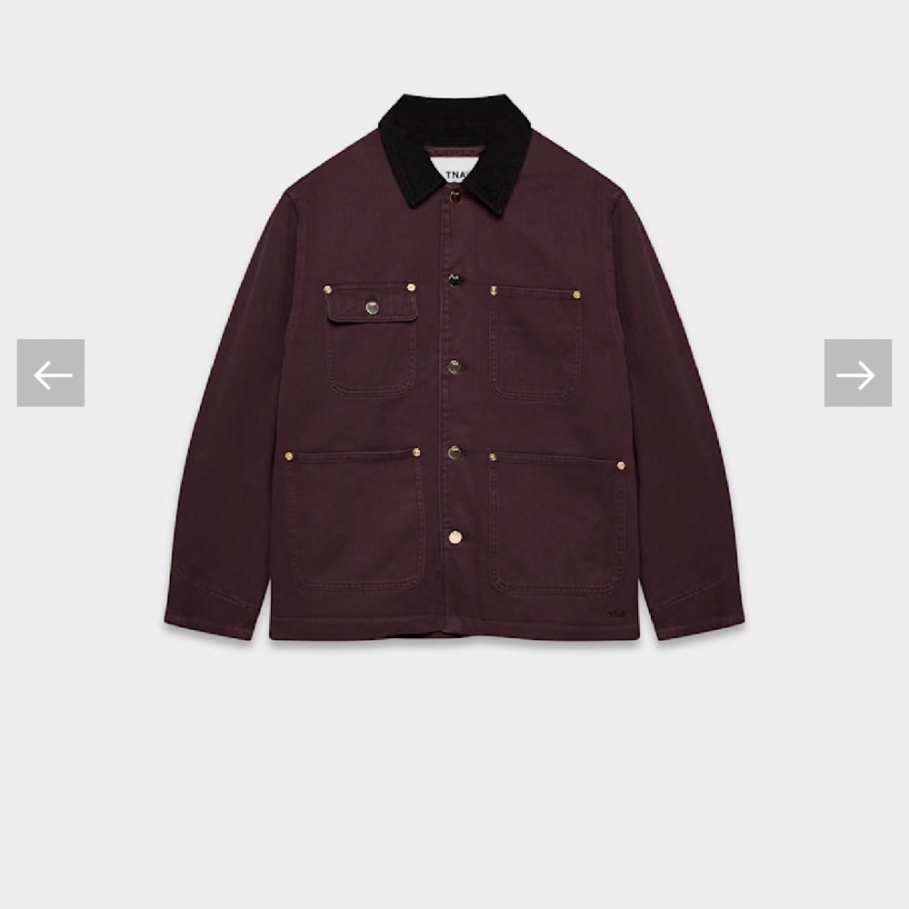 Aritzia Burgundy Utility Jacket with Black Collar Barnett - Picture 10 of 15